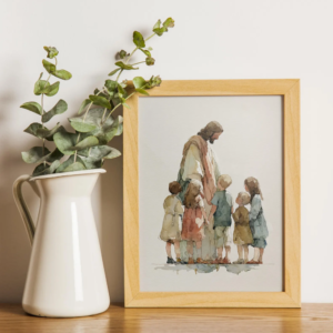 cuadro Jesús con los niños