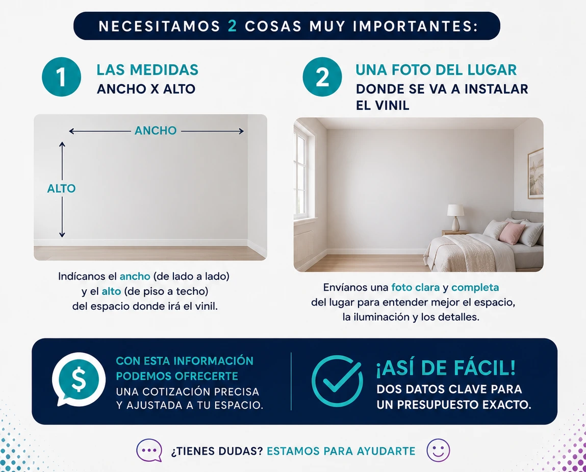 medidas para vinilos decorativos
